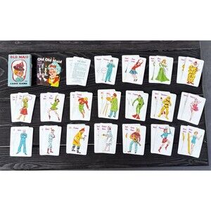 Vintage Fairchild Old Maid Card Game with Box, Cards, & Instructions 658:39
